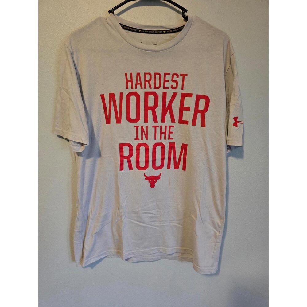 Under Armor Mens Project Rock Hardest Worker Tee (L)